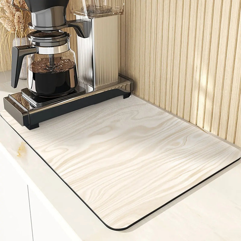 Axyaa Kitchen Coaster: Absorbent Drying Mat, Arbor Print, Dish Drying Mats, Table Pads