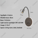 Axyaa LED Gooseneck Wall Lamp USB with Switch Bedroom Bedside Light