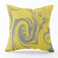 Axyaa Geometric Gray Yellow Pattern Cushion Cover for Living Room Sofa