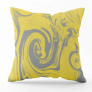 Axyaa Geometric Gray Yellow Pattern Cushion Cover for Living Room Sofa