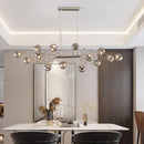 Axyaa Glass Pendant Chandelier for Living Room LED Dining Bedroom Café Décor