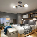 Axyaa Matte Black Gold Ceiling Light for Living Room Bedroom Office