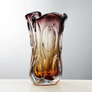 Axyaa Hollowed Art Gradient Glazed Vase with Pleated Mouth for Fresh Flower Arrangements