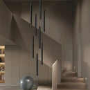 Axyaa Tubular LED Stair Chandelier for Duplex Building Villa Loft Lighting
