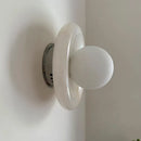 Axyaa Round Stone Wall Light White Glass G9 Bulb for Home Bedroom Living Room