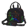 Compact Colorful Joystick Game Lunch Bag by Axyaa - Shoulder Strap, Reusable Lunch Box for School & Work