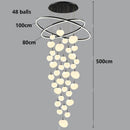 Axyaa Modern LED Staircase Chandeliers for Living Room - Indoor Hanging Light