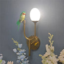 Axyaa Nordic Modern Bird Egg Wall Lights with Milk White Lampshade, Iron Art Luxury Bed Lighting