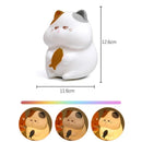 Axyaa Silicone Cat Night Light Lamp - Rechargeable Touch Patting Fun Decor