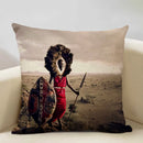 Axyaa Famous Painting Series Cushion Cover 45X45 Linen Pillowcase - Art Decor for Home & Office