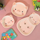 Axyaa Kids Pig Plate Baby Bowl Set - Cartoon Design, Unbreakable Dish
