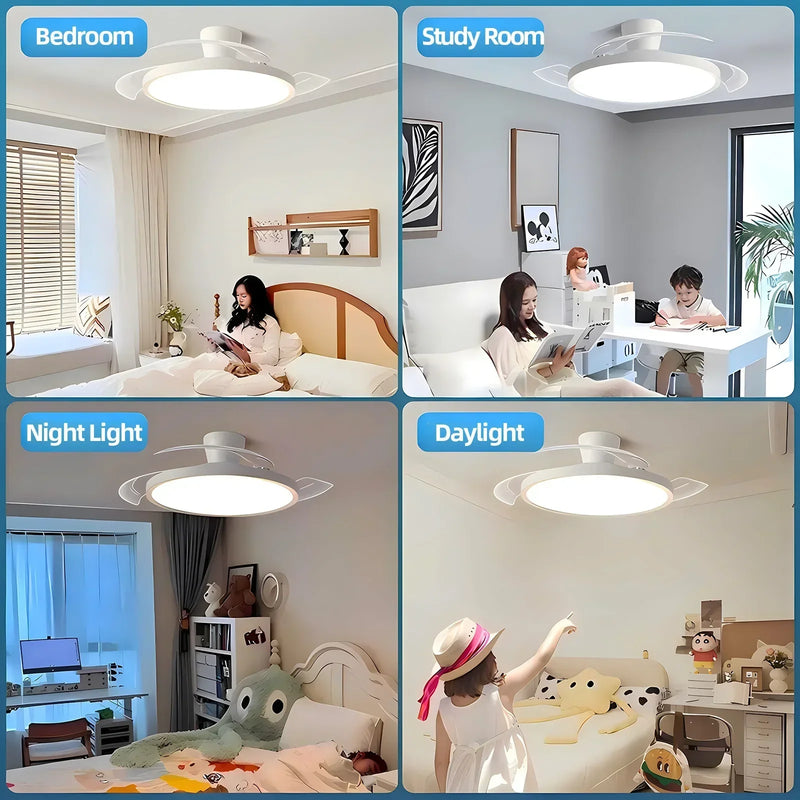 Axyaa 42/48in LED Ceiling Fan Light for Home Indoor Lighting Fixtures