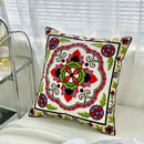 Axyaa Ethnic Floral Embroidered Pillowcase - Cotton Throw Cushion Cover