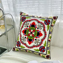 Axyaa Ethnic Floral Embroidered Cotton Throw Pillowcase Cover