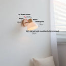 Axyaa Nordic Modern Wood Amber Glass LED Wall Sconce Stair Light FixtureLampara