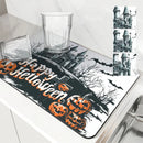 Axyaa Halloween Drying Mat - Absorbent Placemat for Table Cup Drying