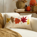 Axyaa Fall Pumpkin Maple Leaf Pillowcase Set - Halloween Thanksgiving Cozy Home Decor