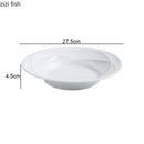 Axya Ceramic Steak Plate Solid Color Round Dish Set
