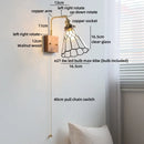 Axyaa Swing Arm Glass LED Wall Lamp Modern Nordic Stair Light Wandlamp