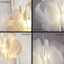 Axyaa Petals Chandeliers: Modern Ceramic LED Pendant Lights for Home and Restaurant Decor