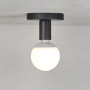 Axyaa Black Iron Ceiling Light Modern Nordic Retro for Living Room Bedroom