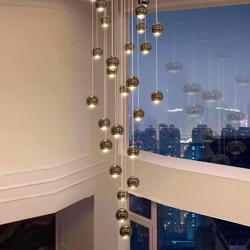 Axyaa Nordic Stair Chandelier, Living & Dining Room Pendant Lights & Ceiling Light, Indoor Lighting