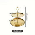 Axyaa 2/3 Layer Stainless Steel Cake Stand Fruit Tray Dessert Rack Gold Silver