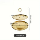 Axyaa Stainless Steel Cake Stand & Fruit Tray Combo for Elegant Serving