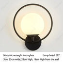 Axyaa LED Glass Wall Lamp European Style Bedroom Living Room Lighting