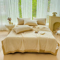Axyaa Cotton Summer Quilt Set - Breathable Machine Washable Lightweight Bedding