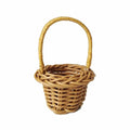 Axyaa Mini Braid Flower Baskets with Handle for Wedding Decor or Gift Baskets