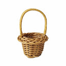 Axyaa Mini Braid Flower Baskets with Handle for Wedding Decor or Gift Baskets