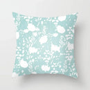 Axyaa Mint Green Geometric Print Lumbar Pillowcase