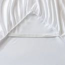 Axyaa Solid Color Bed Skirt with Elastic Band, Queen/King Size, Brushed Fabric