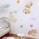 Axyaa Cute Animal Balloon Wall Stickers for Kids' Rooms & Nursery Decor
