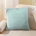 Axyaa Corduroy Chain Pattern Cushion Cover - Soft Fluffy Pillow Case for Home Decor