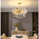 Axyaa Luxury Light Crystal Chandelier – Modern Minimalist Elegant Living Room Fixture