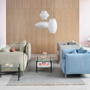 Axyaa White Fabric Lantern LED Pendant Chandelier for Modern Living Spaces