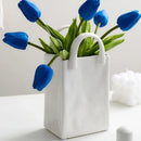 Modern Vase for Home Decor | Axyaa Handbag Shape Vase | White Table Decoration