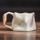 Axyaa Irregular Rope Ceramic Coffee Cup Set Retro Japanese Style Tea Mug