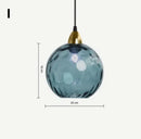 Axyaa Glass Chandelier LED Pendant Light - Colorful Nordic Hanging Lamp