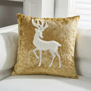 Axyaa Christmas Elk & Snowflake Embroidered Cushion Cover 45x45cm