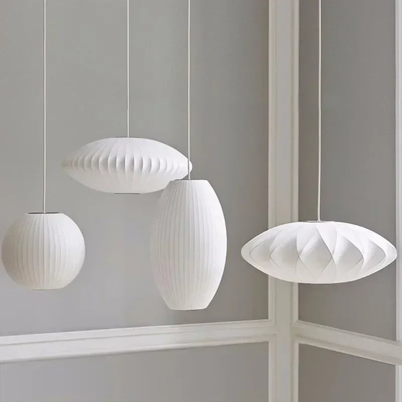 Axyaa Silk Japanese Pendant Lamp for Home Decor and Lighting