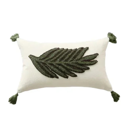 Axyaa Christmas Tufted Cushion Cover with Tassel Pillowcase, Holiday Decor 45x45/30x50cm