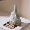 Axyaa Round Ceramic Vase Thorny Desk Decoration Modern Home Floral Arrangement