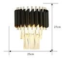 Axyaa Crystal Wall Lamp Iron Body, Crystal Pendants, LED Light Fixture for Living Room