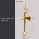Axyaa Bubble Glass Wall Sconce with Gold Metal - Modern G9 Bulb Light for Home Décor