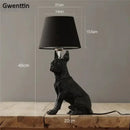 Dog Table Lamp Bedroom Bedside Light Modern LED Puppy Desk Lighting by Axyaa