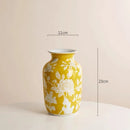 Axyaa Chinese-Style Retro Blue and White Porcelain Vase - Home Decoration Accessory