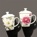 Axyaa Bone  Coffee Cup with Lid, Ceramic Original Mug for Party